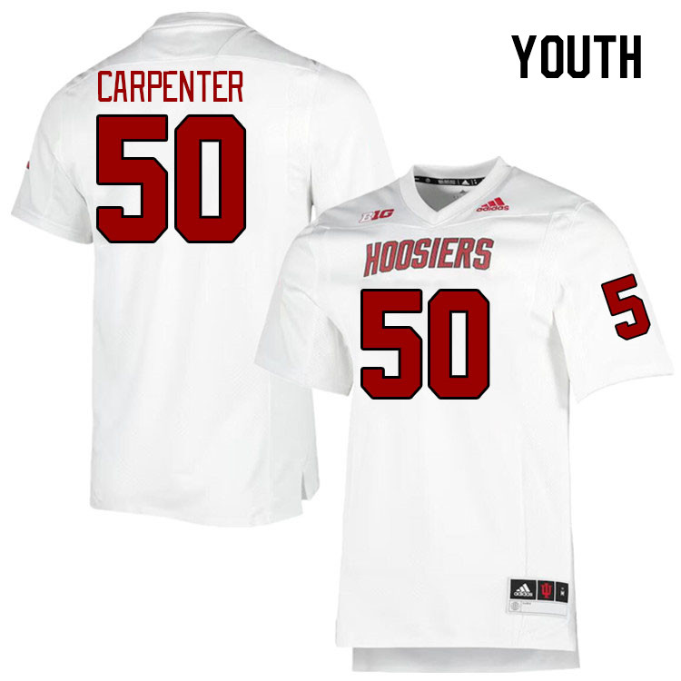 Youth #50 Zach Carpenter Indiana Hoosiers College Football Jerseys Stitched-Retro